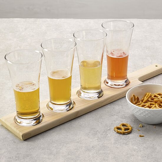 Houdini 5-pc. Beer Glass & Flight Board  Set