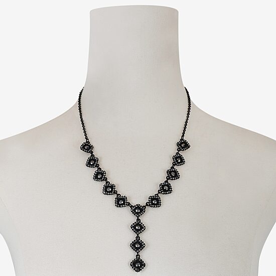 Mixit Womens Black 20 Inch Y Necklace