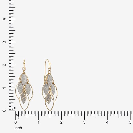 Monet Jewelry Two Tone Shakey Womens Drop Earrings