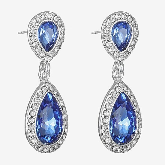 Monet Jewelry Silver Tone Womens Hypoallergenic Drop Earrings