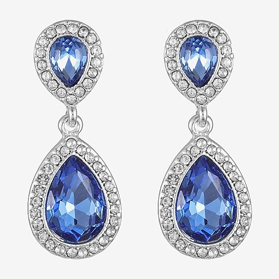 Monet Jewelry Silver Tone Womens Hypoallergenic Drop Earrings