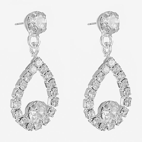 Monet Jewelry Timeless Silver Tone Hypoallergenic Tear Womens Hypoallergenic Drop Earrings