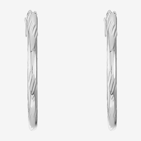 Liz Claiborne® Textured Hoop Earrings