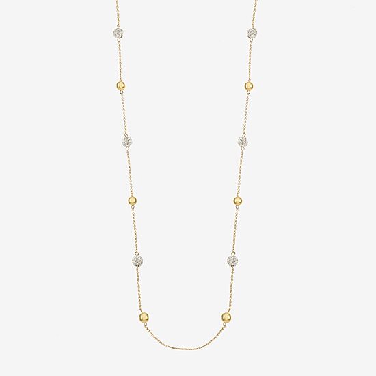 Monet® Crystal Pavé Gold-Tone Ball Illusion Necklace