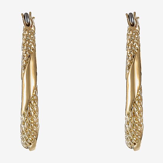 Monet® Gold-Tone Small Oval Hoop Earrings