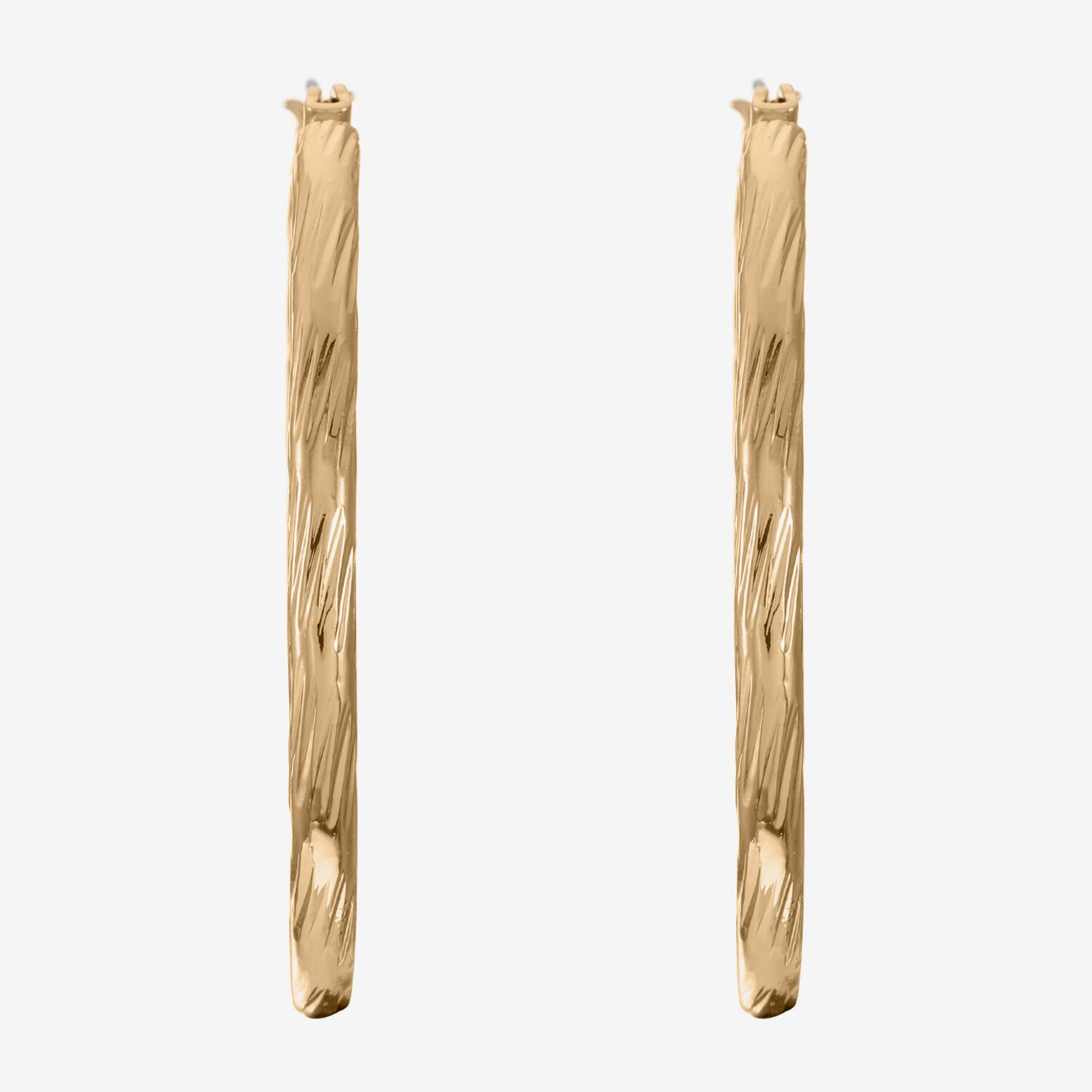 Monet® Gold-Tone Diamond-Cut Hoop Earrings