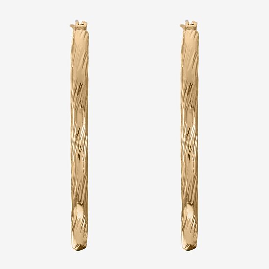 Monet® Gold-Tone Diamond-Cut Hoop Earrings