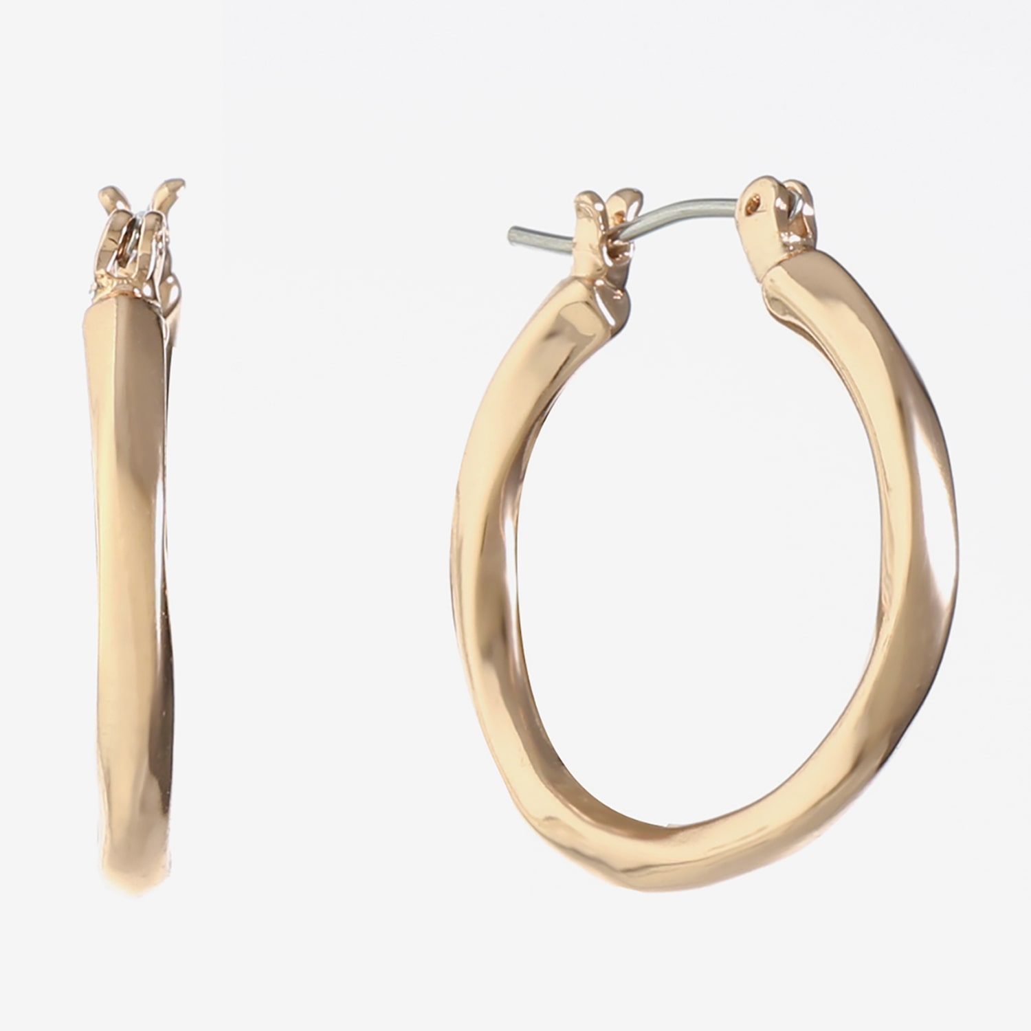 Liz Claiborne Twist Womens 24mm Hypoallergenic Hoop Earrings