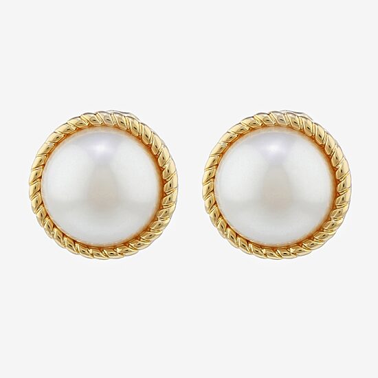 Monet Jewelry Womens Simulated Pearl Clip On Earrings