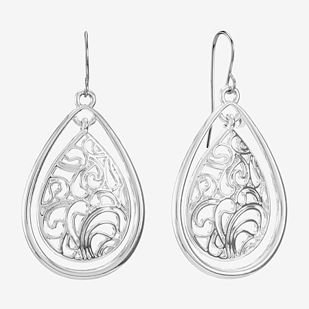 Silver Treasures Sterling Silver Drop Earrings - JCPenney