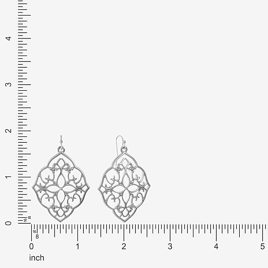 Liz Claiborne Silver Tone Womens Drop Earrings