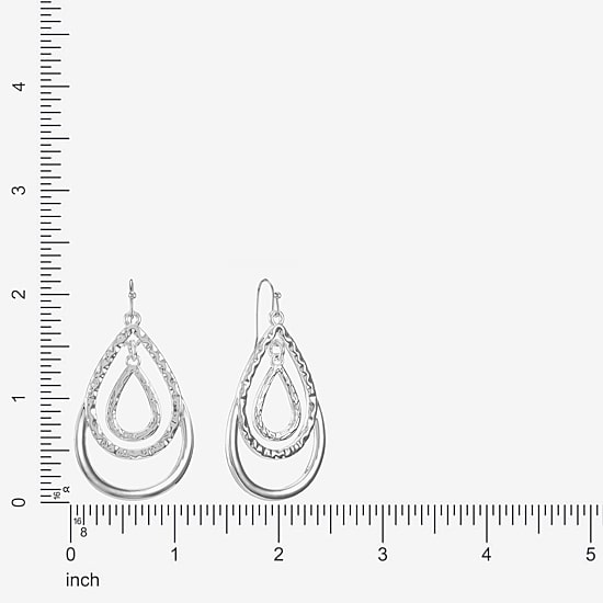 Liz Claiborne® Layered Teardrop Drop Earrings