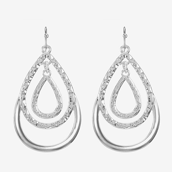Liz Claiborne® Layered Teardrop Drop Earrings