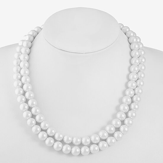 Monet Jewelry Womens White 19 Inch Collar Necklace