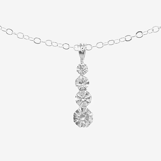 Monet Jewelry Timeless Silver Tone Womens 15 Inch Pendant Necklace