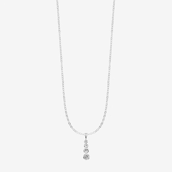 Monet Jewelry Timeless Silver Tone Womens 15 Inch Pendant Necklace