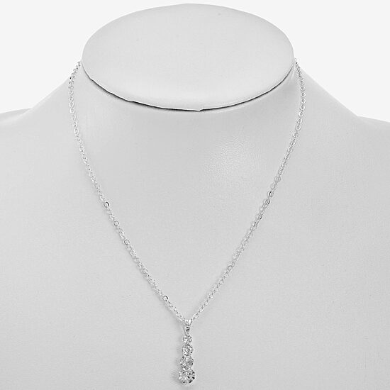 Monet Jewelry Timeless Silver Tone Womens 15 Inch Pendant Necklace