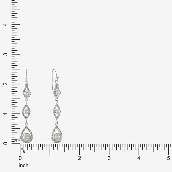 Monet Jewelry Timeless Womens Simulated Pearl Drop Earrings