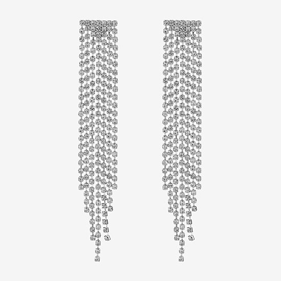 Monet Jewelry Timeless Silver Tone Chandelier Womens Glass Hypoallergenic Drop Earrings