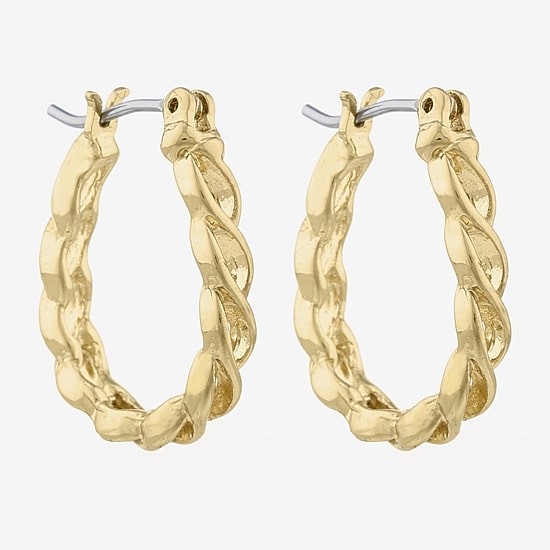 Liz Claiborne Womens 20.1mm Hypoallergenic Hoop Earrings