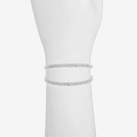 Monet Jewelry Timeless Silver Tone Womens Cuff Bracelet