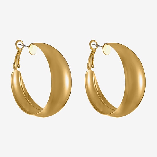 Liz Claiborne Womens 39.1mm Hypoallergenic Hoop Earrings