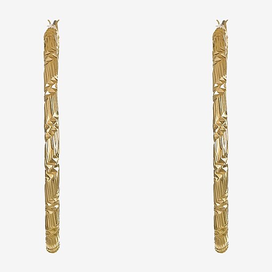 Monet® Gold-Tone Textured Hoop Earrings