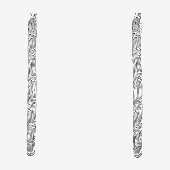 Monet Jewelry Silver Tone Womens 25mm Hypoallergenic Hoop Earrings