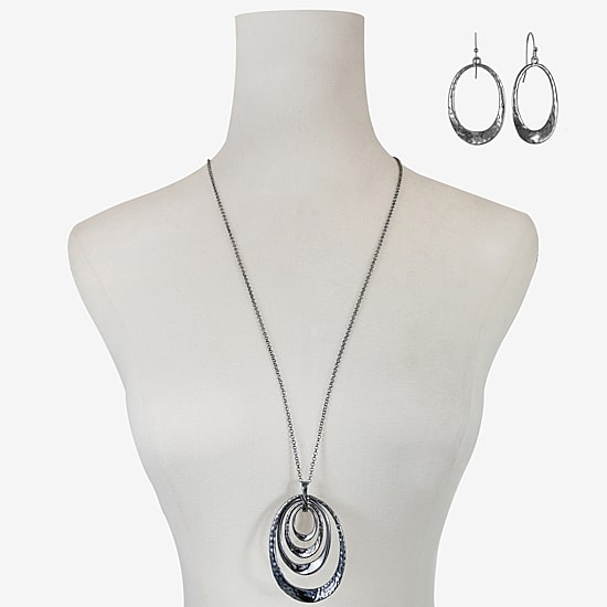 Liz Claiborne Pendant Necklace And Drop Earring Womens 2-pc. Jewelry Set