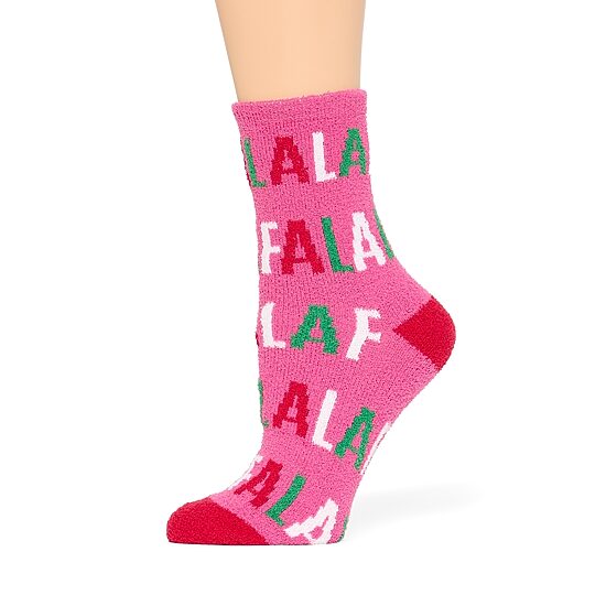 Mixit Holiday Cozy Womens 1 Pair Crew Socks