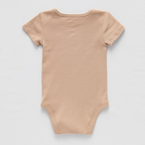 Okie Dokie Baby Unisex Round Neck Short Sleeve Rib Bodysuit