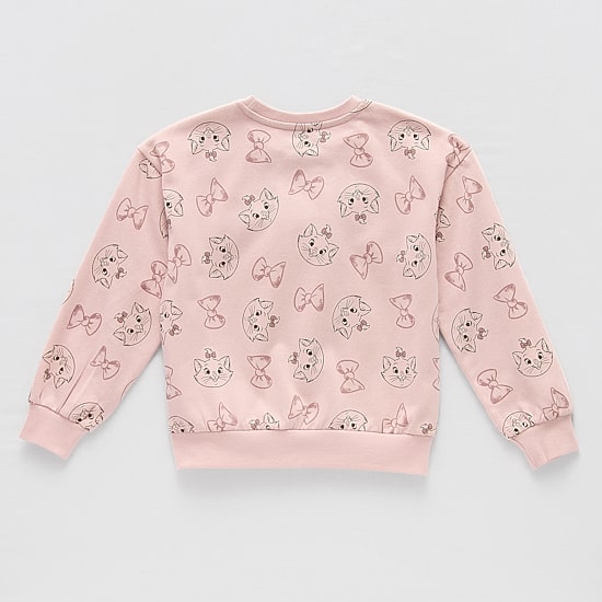 Disney Collection Little & Big Kid Girls Crew Neck Fleece Long Sleeve The Aristocats Sweatshirt