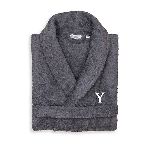 Linum Home Textiles Womens Long Length Long Sleeve Robe, Small-medium, Gray
