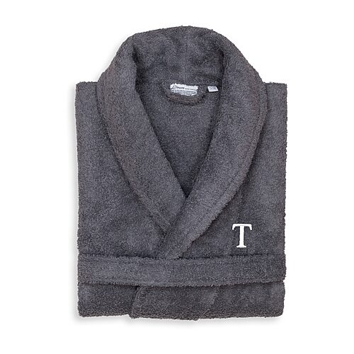 Linum Home Textiles Womens Long Length Long Sleeve Robe, Small-medium, Gray