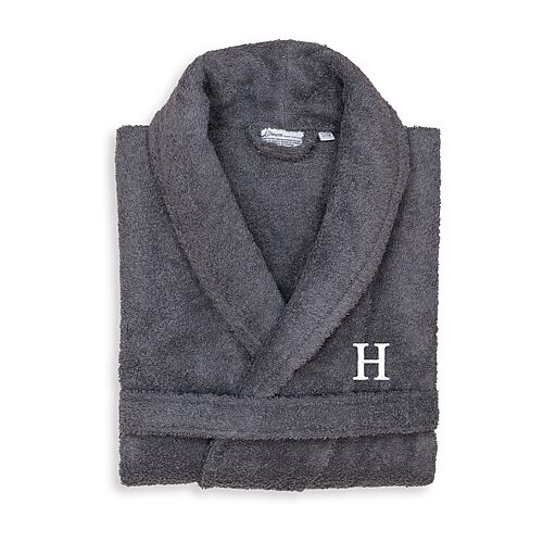 Linum Home Textiles Womens Long Length Long Sleeve Robe, Small-medium, Gray