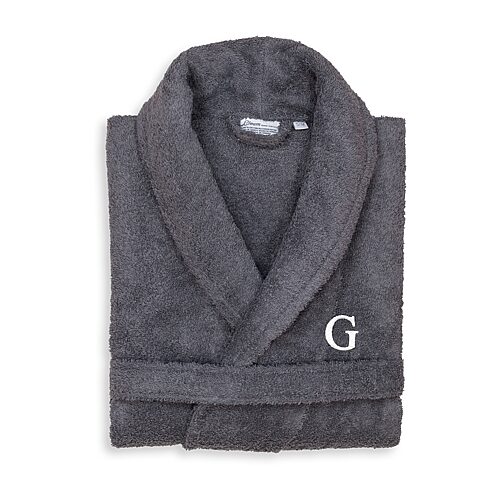 Linum Home Textiles Womens Long Length Long Sleeve Robe, Small-medium, Gray