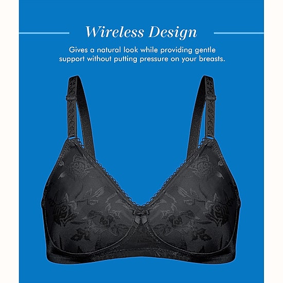 BestForm Floral Jacquard Wireless Soft Cup Bra- 5006222