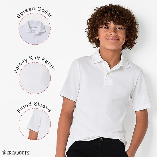 Thereabouts Little & Big Kid Boys Short Sleeve Regular Fit Polo Shirt