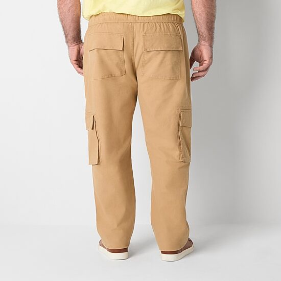 mutual weave Mens Big and Tall Relaxed Fit Cargo Pants