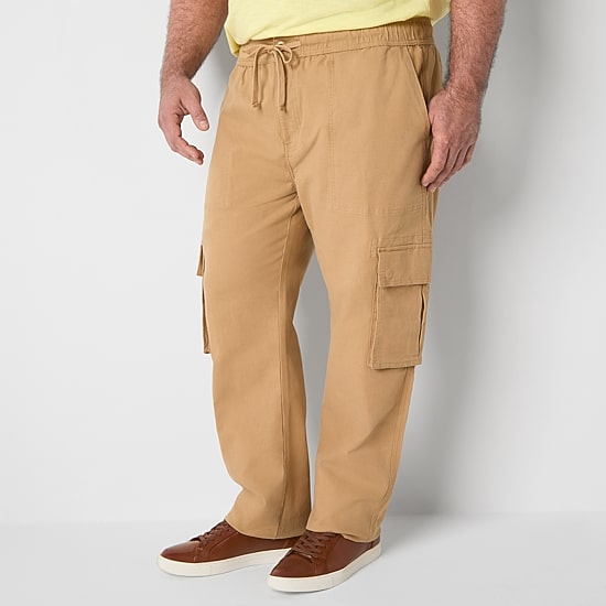 mutual weave Mens Big and Tall Relaxed Fit Cargo Pants