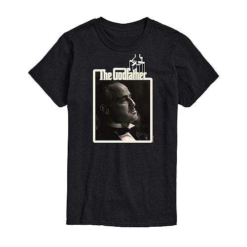 Mens Short Sleeve The Godfather Graphic T-Shirt, Medium, Black