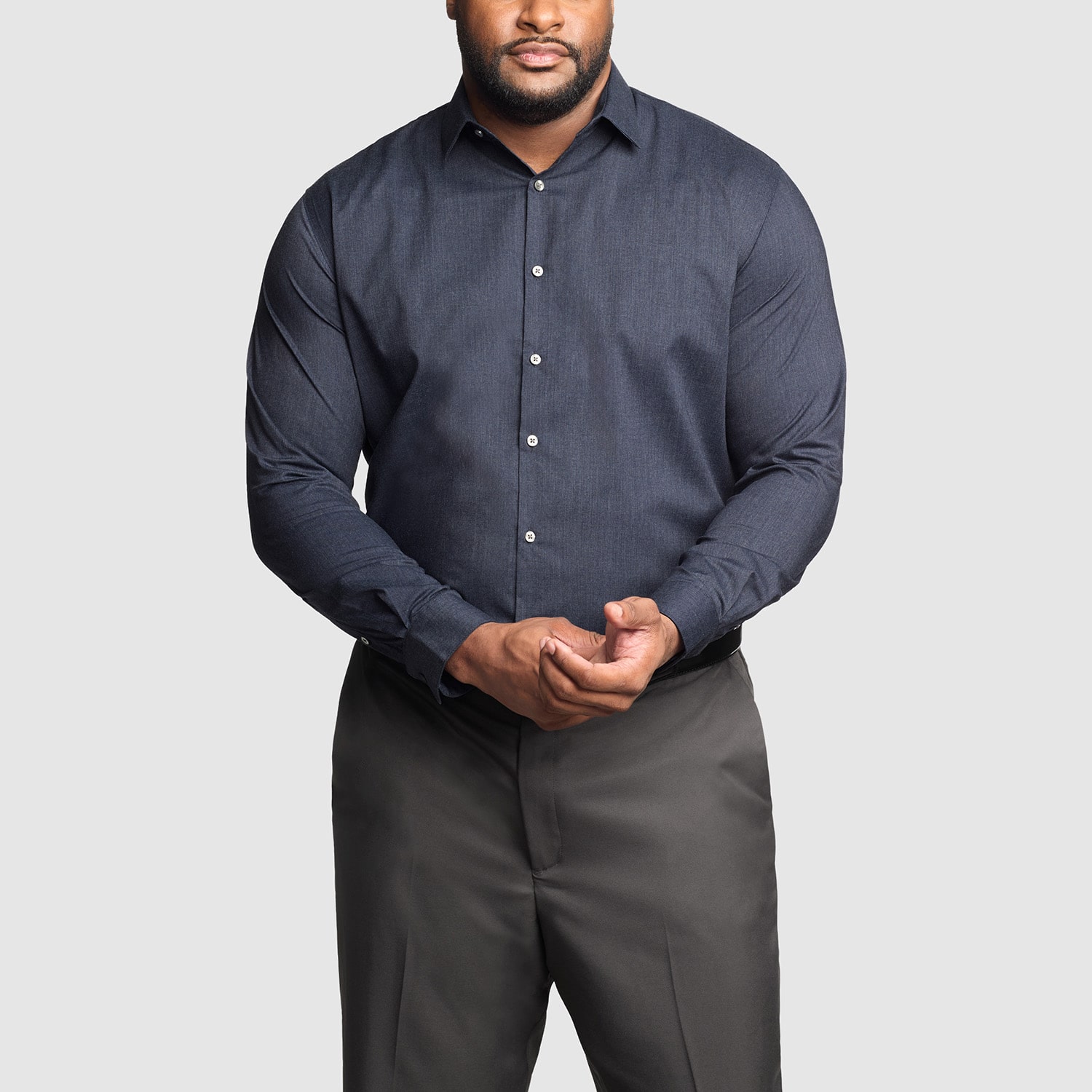 Van Heusen Comfort Performance Mens Big & Tall Classic Fit Stretch Fabric Wrinkle Free Long Sleeve Dress Shirt