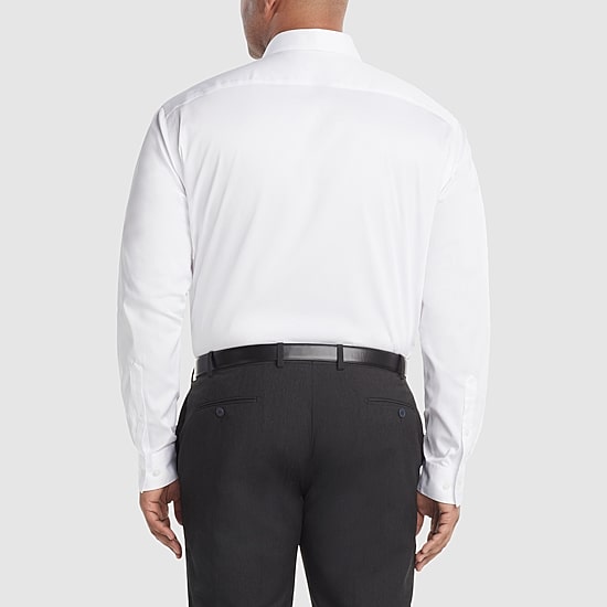 Van Heusen Mens Big and Tall Regular Fit Ultra Flex Wrinkle Free Long Sleeve Dress Shirt