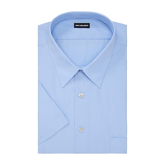 Van Heusen Big & Tall Mens Regular Fit Easy Care Short Sleeve Dress Shirt