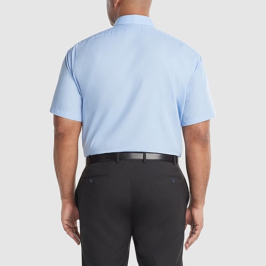 Van Heusen Big & Tall Mens Regular Fit Easy Care Short Sleeve Dress Shirt