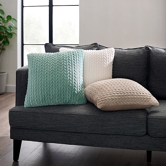Fieldcrest Faux Mink 20x20 Square Throw Pillow