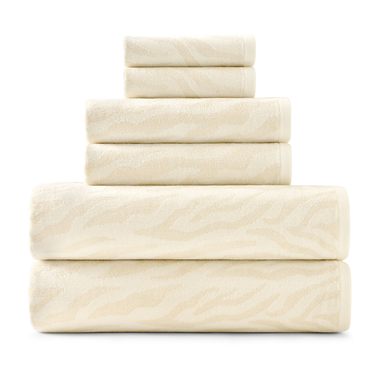 Fieldcrest Oversized Zebra Textured Bath Towel