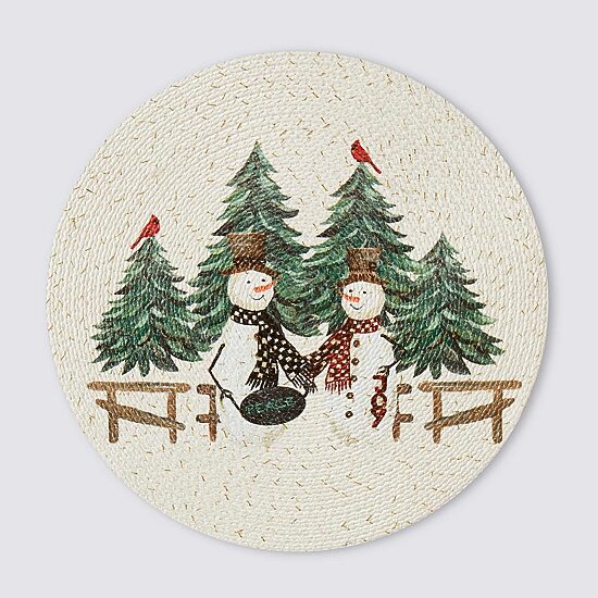 Avanti Country Snowmen Round 4-pc. Placemat