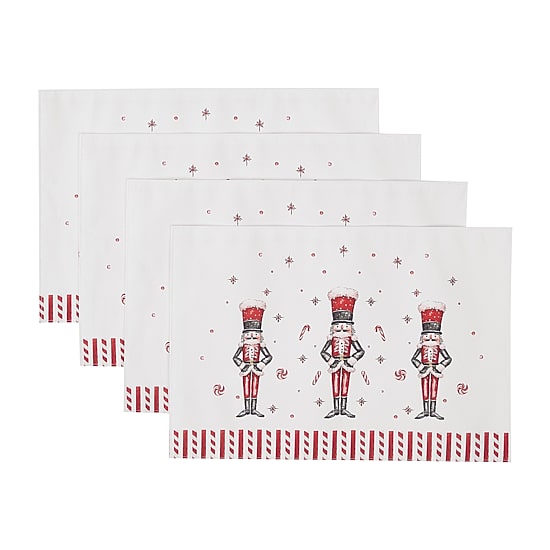 Avanti Nutcracker Candy Holiday 4-pc. Placemat
