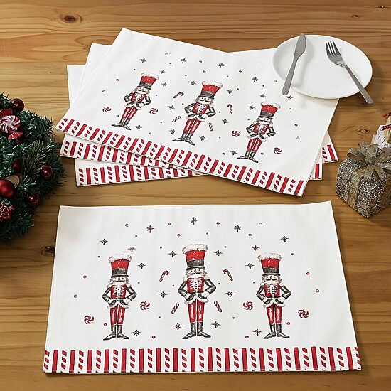 Avanti Nutcracker Candy Holiday 4-pc. Placemat
